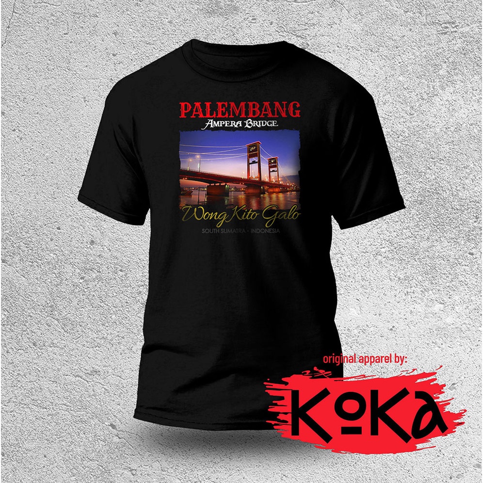T-Shirt Distro Premium - JEMBATAN AMPERA - Kaos Khas PALEMBANG - PLB6