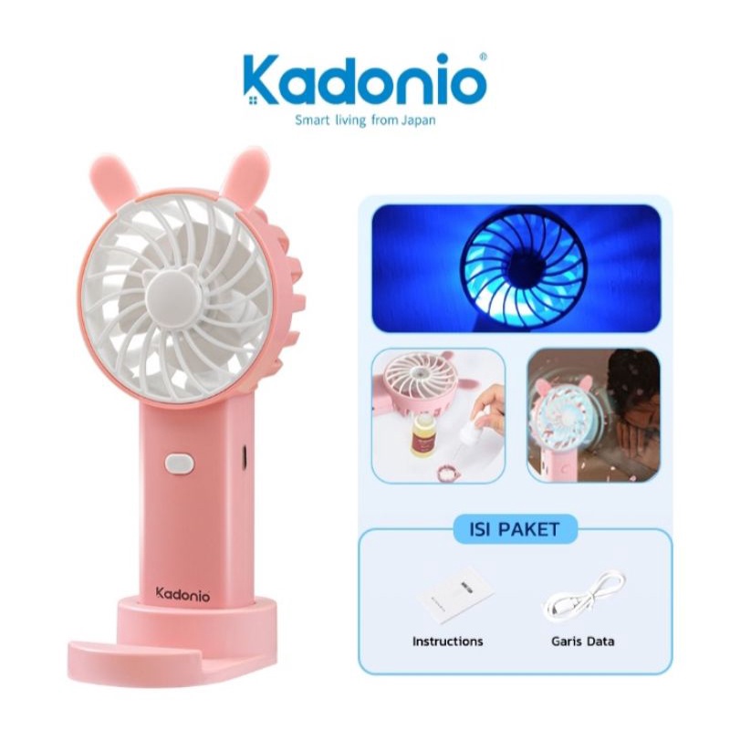 Kipas Angin Tangan Stand Portable / Kadonio Kipas Genggam / Kadonio Kipas Tatakan Hp