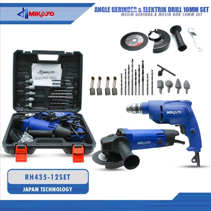 Paket Bor Gerinda Koper Set Mata (Full Tembaga) Bor Bolak Balik Set Koper  10Mm Set Box Mesin Bor