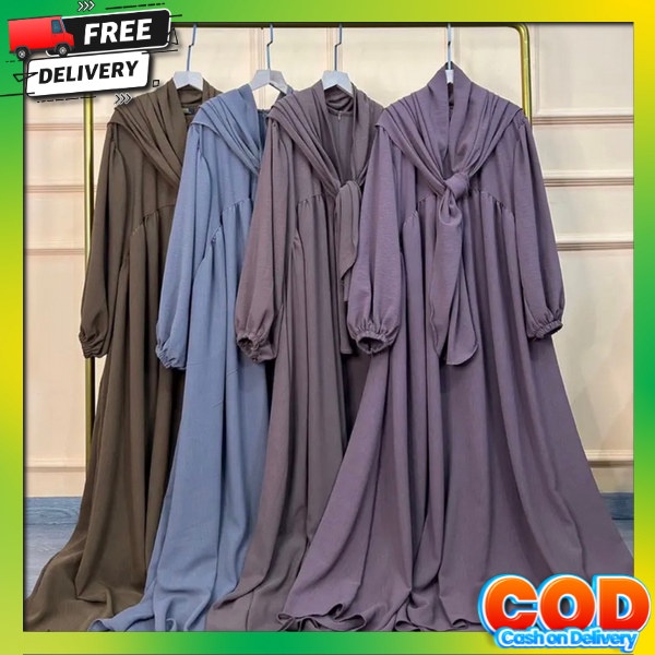 Gams Dewasa Outfit Pengajian Dress Sarii Anak Pondok Deres Gaun Gamiss Berkualitas Bahan Adem Juba D