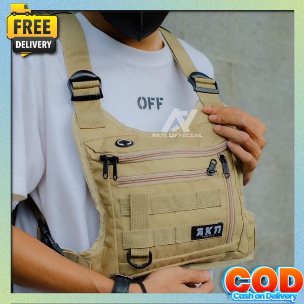 Tss Tentara Simple Chest Bag Laki2 Kekinian Tas Dada Salempang Bahan Tebal Ring Bags Chestbag Simple