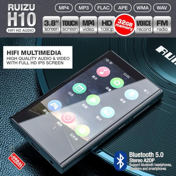 Ruizu H10 MP3 MP4 Audio Video Player Bluetooth HQ SQ FM FLAC Portable