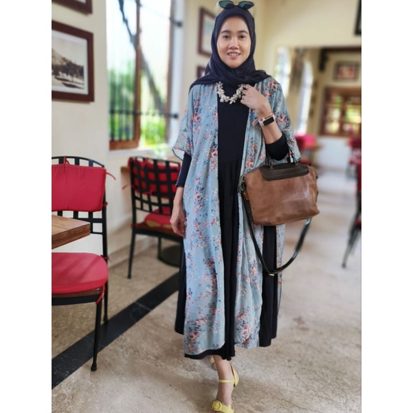 baju luaran wanita cardigan panjang jumbo Danali Long Outer dress kondangan dan casual jardin series