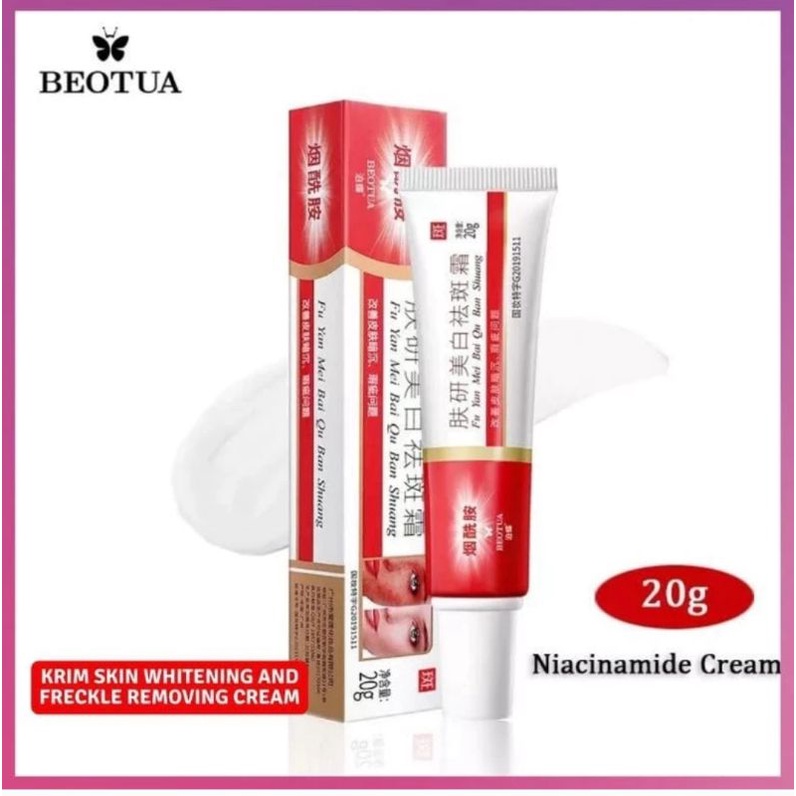 BEOTUA Krim Penghilang Flek Hitam 20g - Salep Obat Fu Yan Mei Bai Qu Ban Shuang - Beo Tua