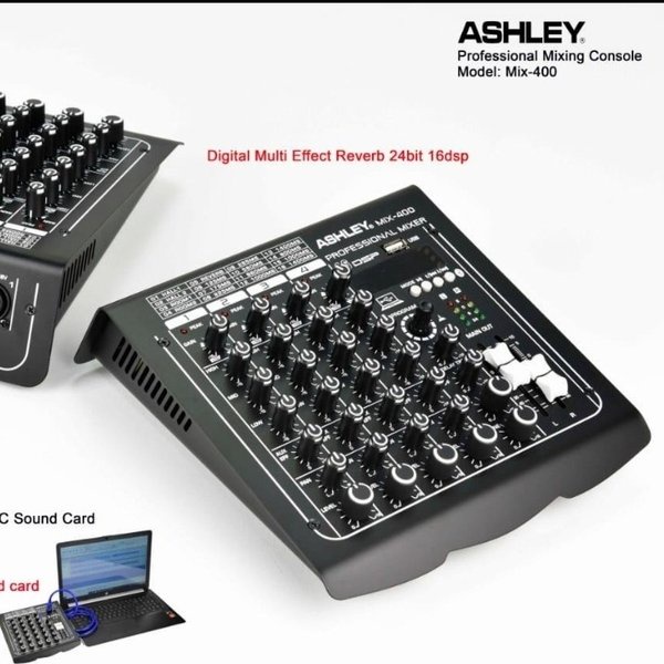 Mixer Ashley 4 Channel Mix-400 baru Original