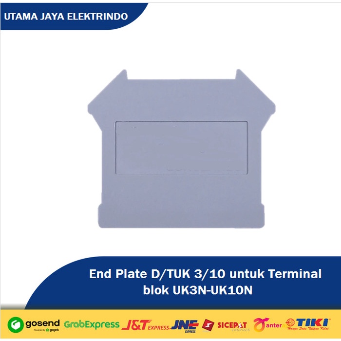 End Plate D/TUK 3/10 untuk Terminal blok UK3N-UK10N ABU-ABU