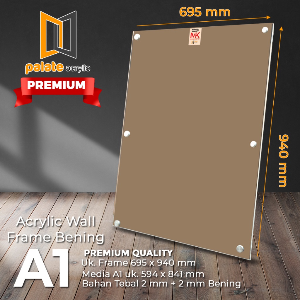 Akrilik Frame A1 / Acrylic Frame A1 2Mm Landscape / Portrait