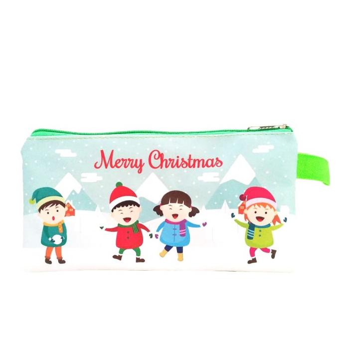 

~^~^~^] Christmas Case Happy Kids Tempat Pensil Souvenir Natal Kristiani