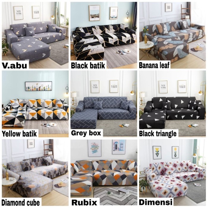 Cover Sofa Motif Letter L/Sarung Penutup Sofa Letter L
