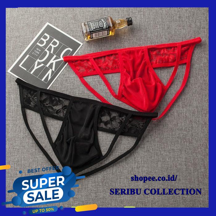 CELANA DALAM PRIA SEXY THONG TRANSPARAN OPEN WAIST G STRING CD  BEST SELLER 