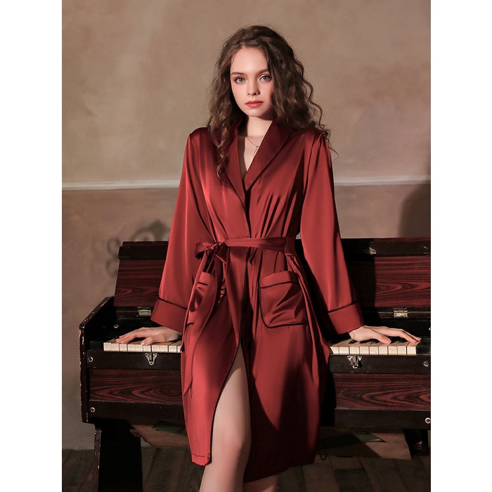 VELVET KIMONO ROBE - LITTLE WOMAN SLEEPWEAR