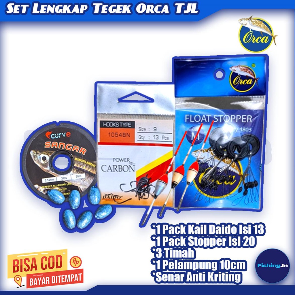 Promo Set Lengkap Tegek Orca Tjl Kolong Cod