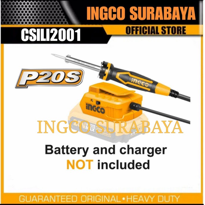 Promo Ingco Csili2001 Solder Iron Cordless 40W Patri Listrik Timah Baterai Terbaru
