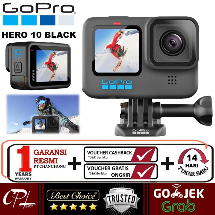 Terbaru Gopro Hero 10 Black Gopro Hero10 Go Pro Action Camera - Garansi Resmi Promo Terlaris