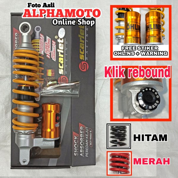 Shock scarlet tabung bawah klik vario 125 150 scoopy beat xeon