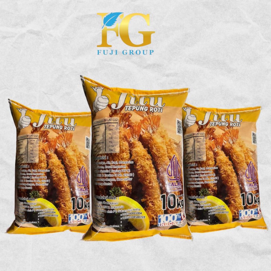 

Jne Only Tepung Roti X Jitu / Breadcrumb X 10Kg (1Sak) Jitu