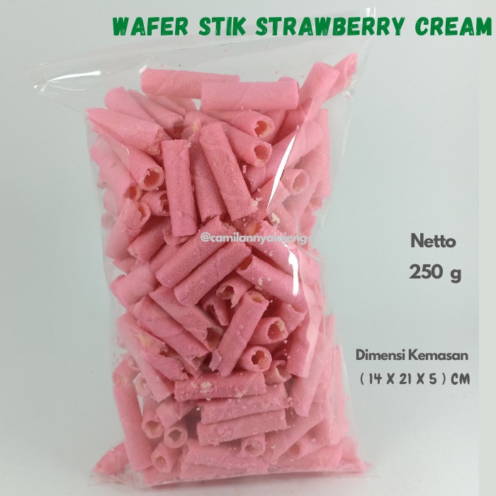 

Astor Wafer Stik Mini Roll Rasa Strawberry Cream Camilan Kiloan 250 G