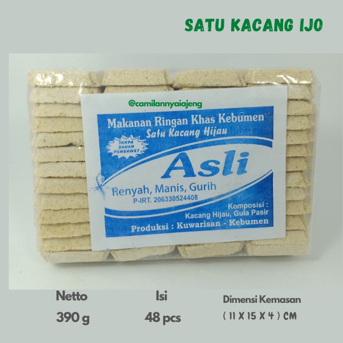 

Kue Satu Satru Kacang Hijau Ijo Jajanan Tradisional Asli Khas Kebumen