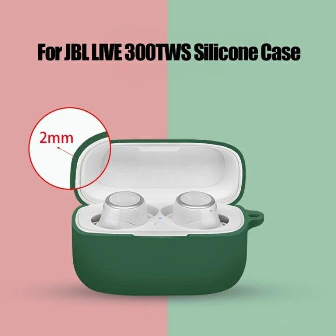 Casing JBL Live 300TWS 300 TWS Case Cover Silicone + carabiner
