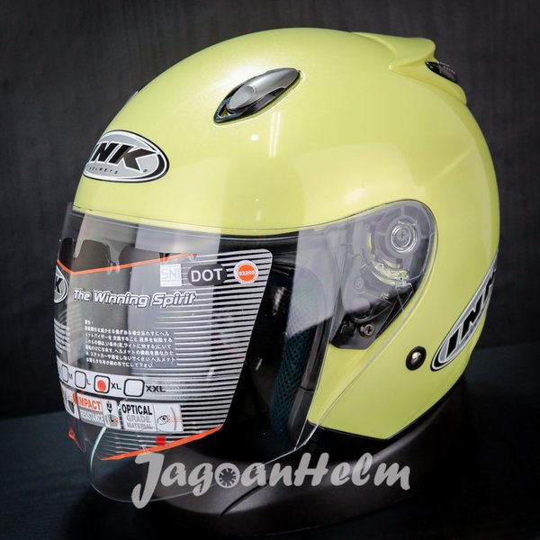 Ink Helm Centro Jet Solid Light Yellow Single Visor