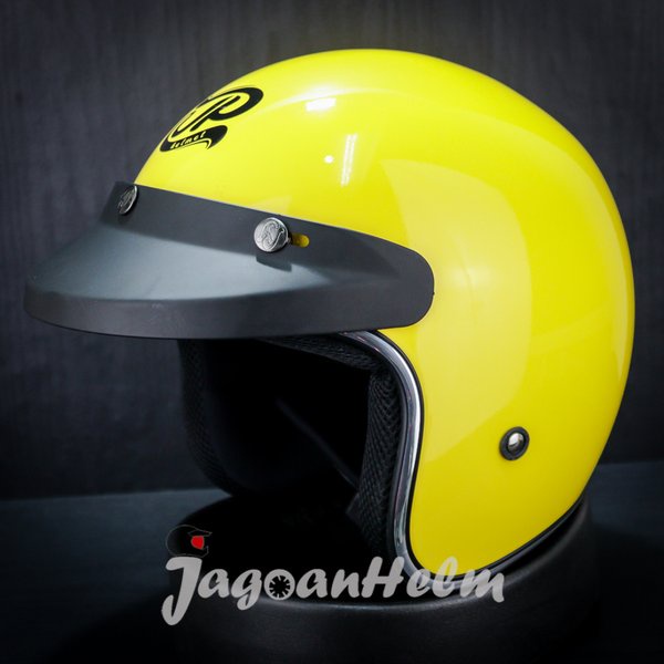 Jpx Helm Jp Retro New Bigie Solid -Yellow Diesel- Jpretro