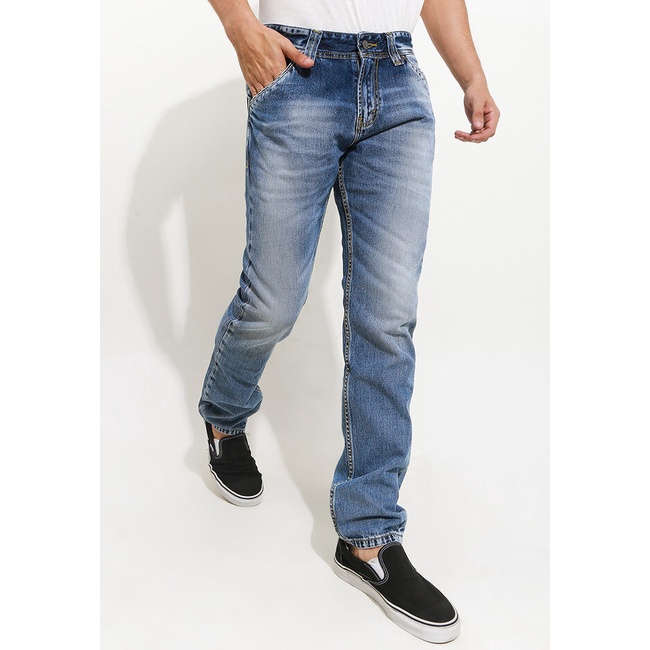 Celana Jeans Lois Original Pria Denim Warna biru Ori 100% Aesthetic Slim Fit Pants CFL037E Men Casua