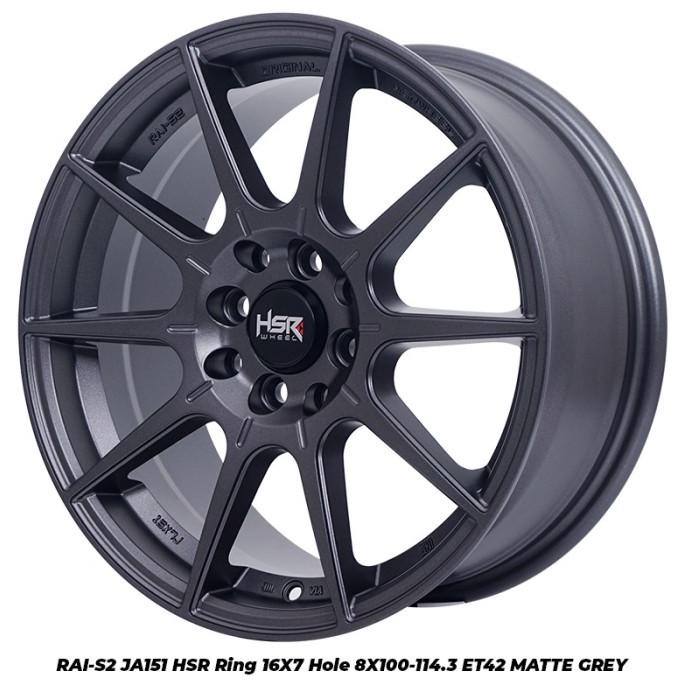 paket velg dan ban RAI S2 new ring 16x7 mobil yaris TRD, Jazz ge8