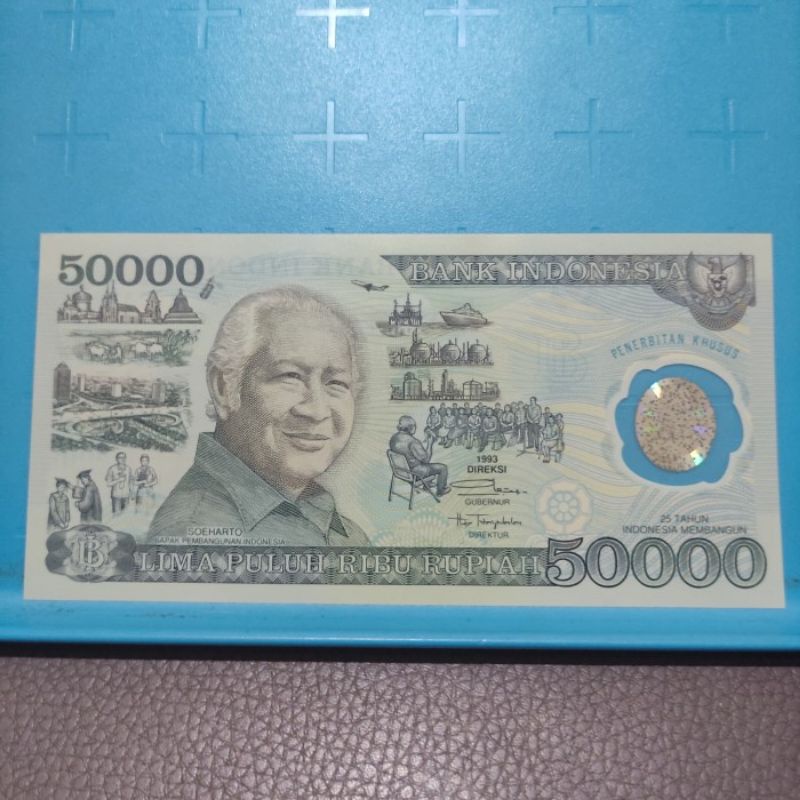 Uang Kuno 50000 Rupiah 1993 Polymer UNC