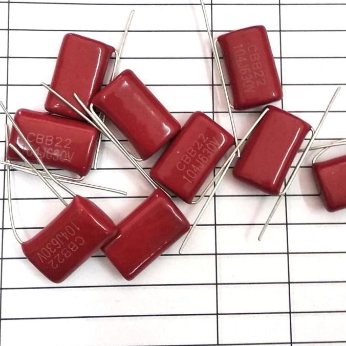 Baru GROSIR Milar Kapasitor Capasitor 104j 104 100nF 100 nF 630 volt 630v dre3 Juara