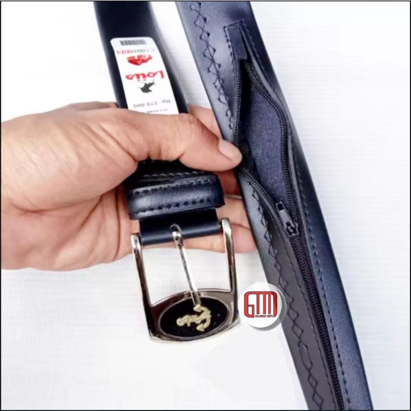 COD ikat pinggang kulit resleting KEPALA GESPER model jarum,  jimat tali gesper kulit sintetis gespe