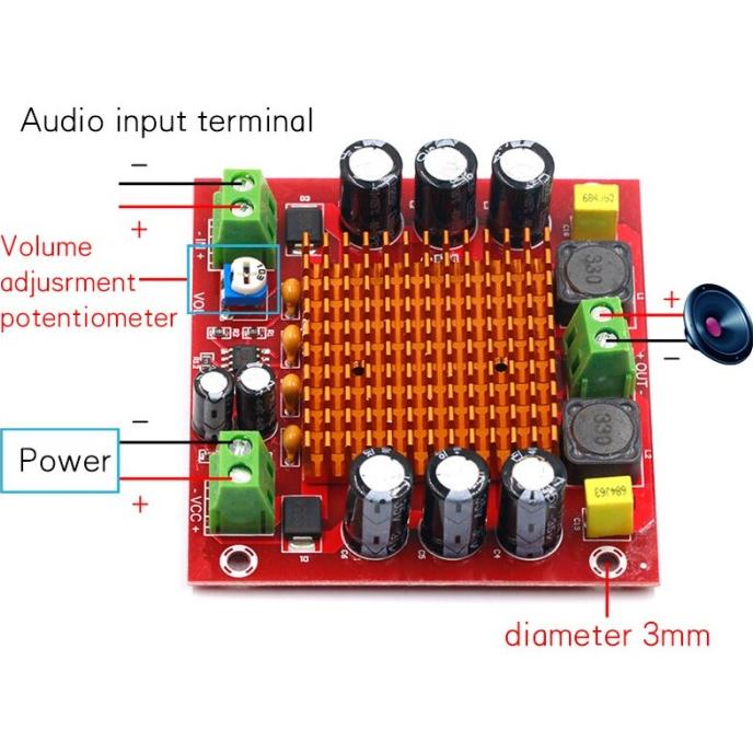 Psgt*295 Hifi Power Amplifier Class D Tpa3116D2 Tpa3116 150W Mono For Subwoofer