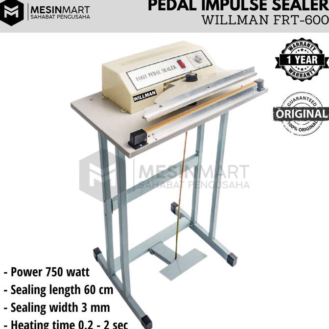 Mesin Press Plastik Injak/ Pedal Impulse Sealer 60cm FRT-600