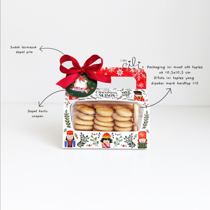 

Promo (Box Grace) Kotak Kue Kering Toples Kotak (Isi 10)