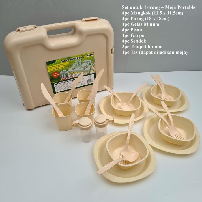 Promo Piring Makan Set - Piknik Set - Dinner Set - Peralatan Makan Set