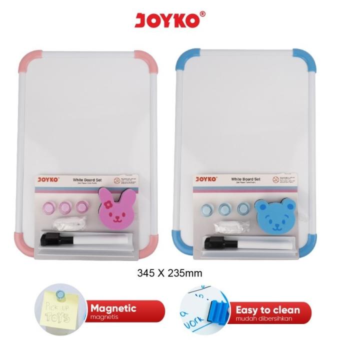 

Whiteboard Joyko Wbs-160Co / Papan Tulis Putih Set Spidol & Penghapus Kode 959