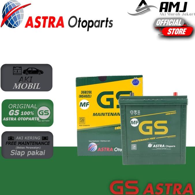 Aki Mobil Mitsubishi Xpander GS Astra NS40ZL Aki Kering 12V / 35 Ah