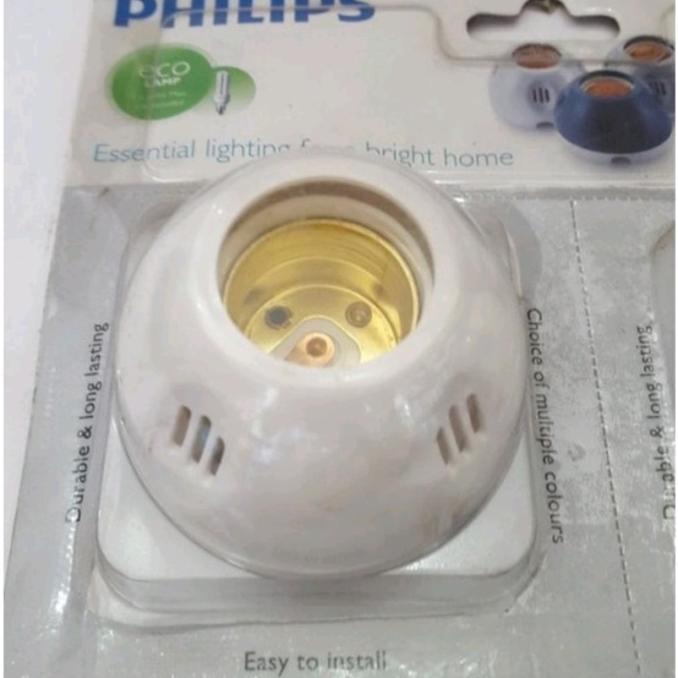 #####] Fitting Plafon PHILIPS Deco Holder Putih E27 - Rumah Lampu