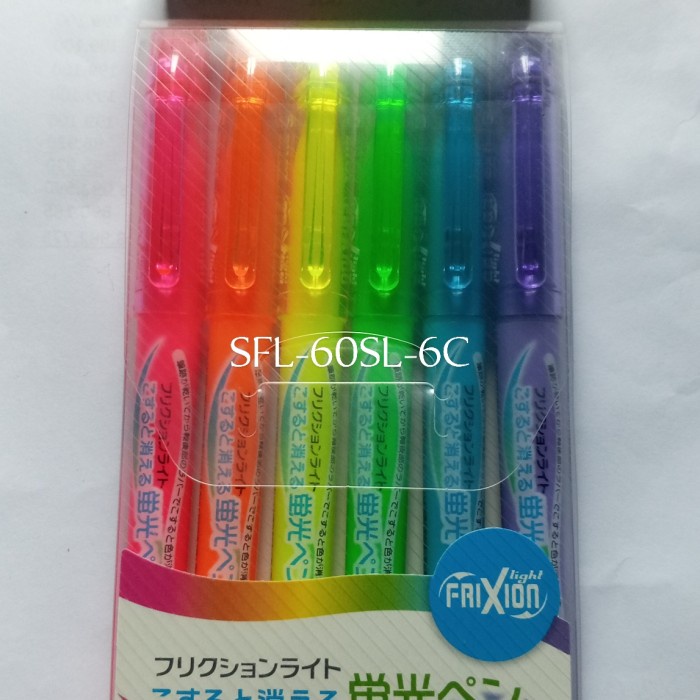 

TERBARU PILOT FRIXION LIGHT SET 6-SFL-60SL-6C/6CS HIGHLIGHTER FRIXION (1SET6)