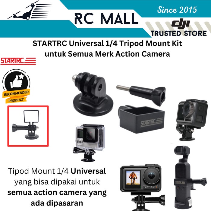 ADAPTER DJI OSMO ACTION 4 POCKET TRIPOD MOUNTING BRACKET HOLDER