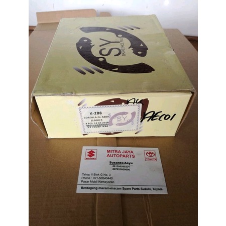 Kampas rem belakang Soluna Starlet