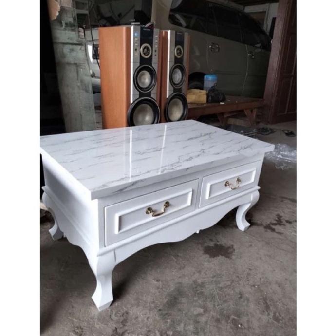 Meja Tamu Hpl Motif Marmer | Meja Tamu Duco Violinestore_