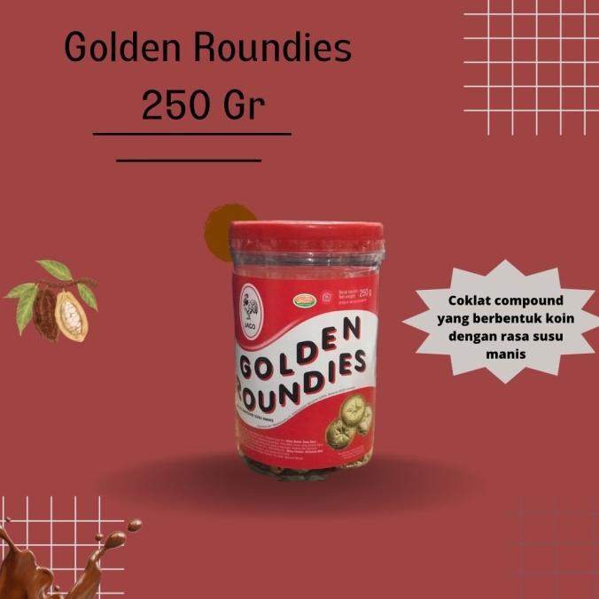 

!!!!!!] GOLDEN ROUNDOES 250 GR ( COKLAT KOIN)