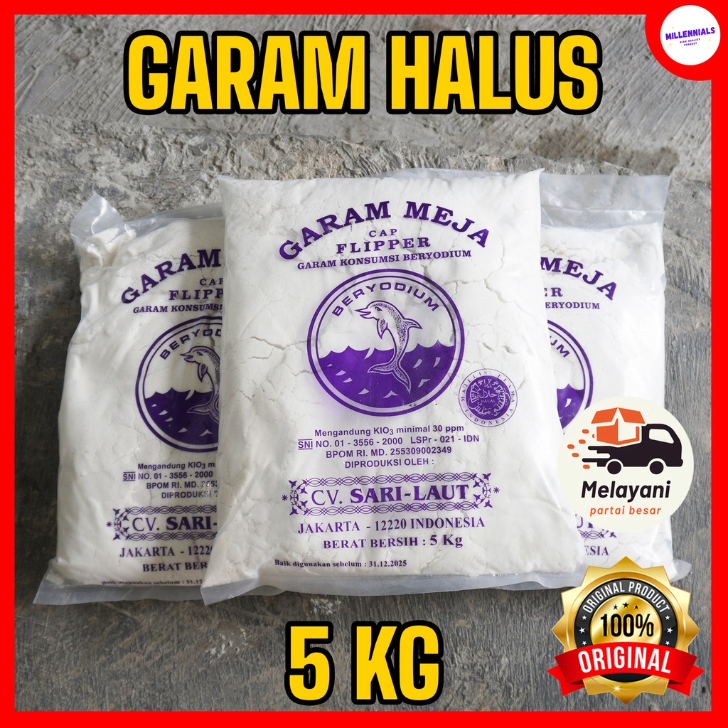 

Garam Halus / Garam Meja Flipper Kemasan 5Kg