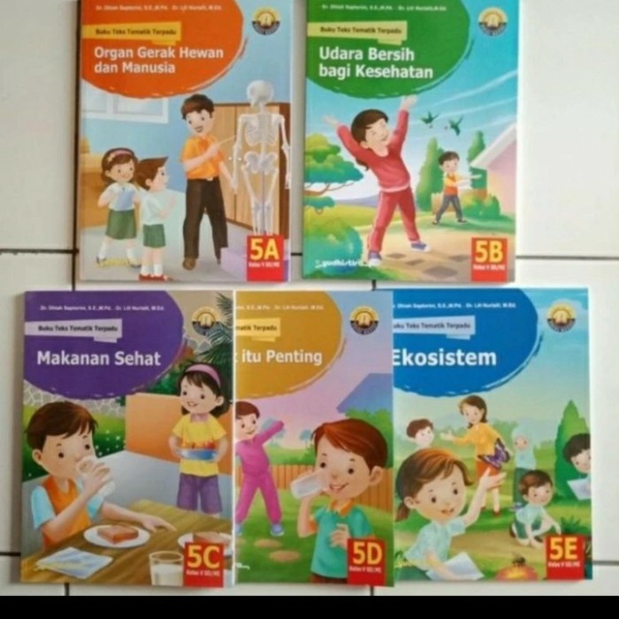 [New Ori] Paket Buku Sd Teks Tematik Terpadu Kelas 5 A B C D E Yudhistira Terbaru