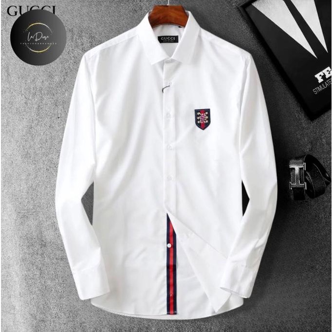 Kemeja Putih Pria Branded / Kemeja Lengan Panjang Putih Polos Impor Wafamart00