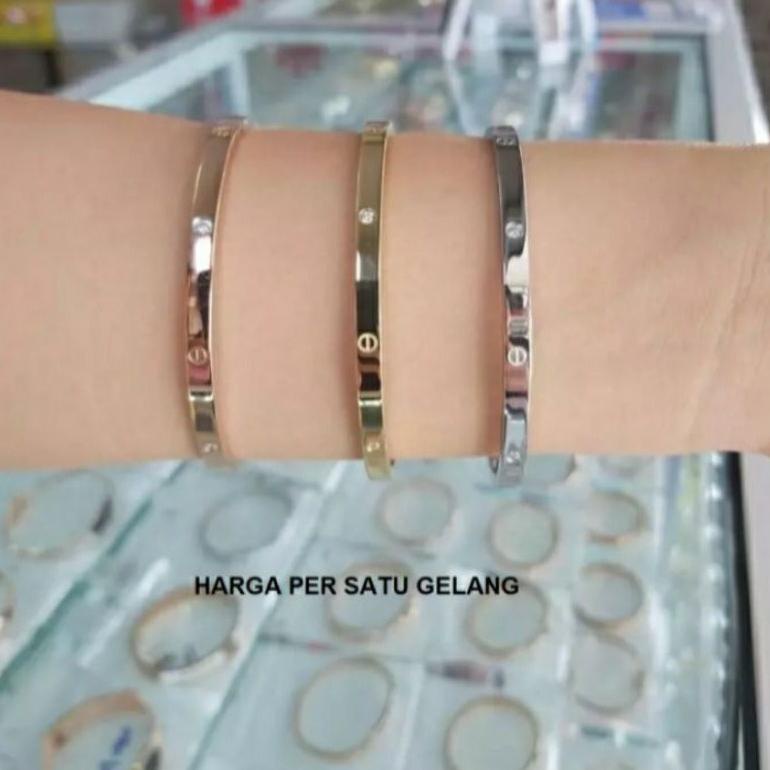CUCI GUDANG GELANG WANITA ASLI TITANIUM / AKSESORIS WANITA ASLI TITANIUM ( HARGA SATUAN ) ORIGINAL