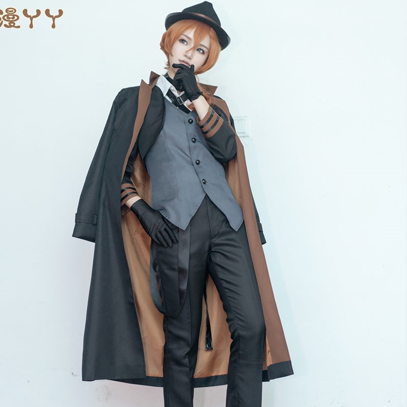 Bungo Stray Dogs cosplay Nakahara Chuuya cosplay costume and Nakahara Chuuya wig