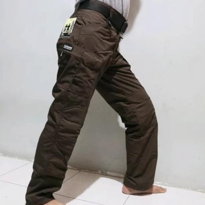Celana Panjang Pria/ Celana Tactical Coklat Tua/ Celana Polisi