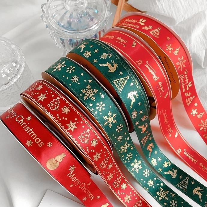 

Kualitas terbaik] (Per Roll) Pita kado natal pita natal pita hampers natal pita natal