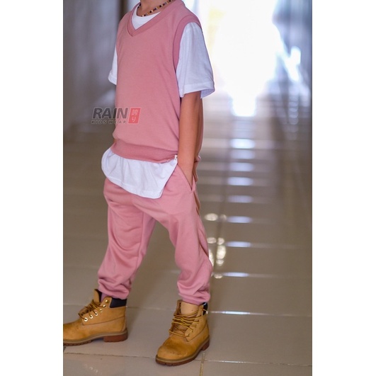 EXCLUSIVE ANAK ANAK Rainkidswear Vester Set setelan anak jogger laki laki korea